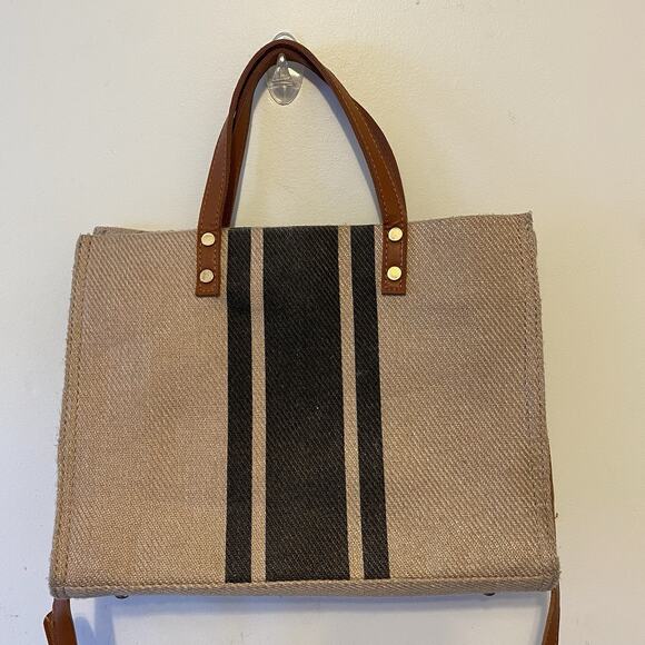 Y2K Custom Canvas ToteBag Crossbody Weekend Handbag Linen FauxLeather Multicolor - Picture 4 of 8